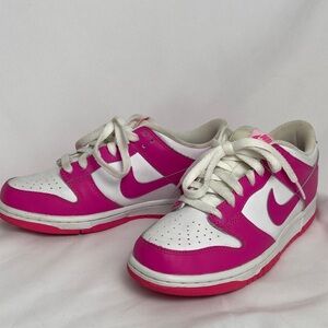 Nike Fuchsia and White Athletic Shoes Size 4.5Y